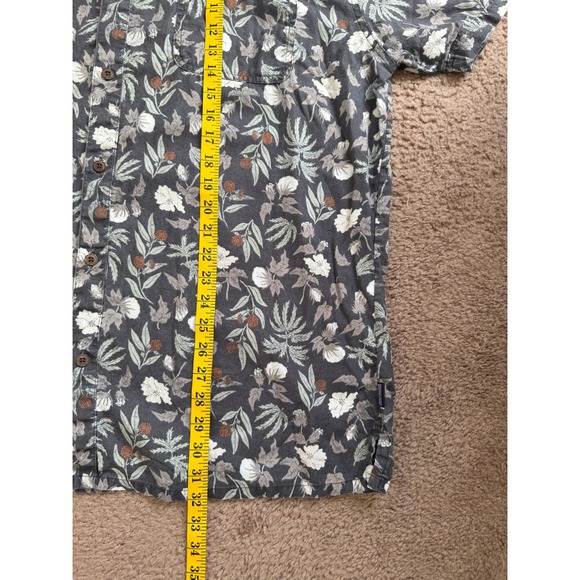 Patagonia Men's‎ Size 2XL Short Sleeve Button Down Shirt Floral Print Brown - Picture 5 of 7